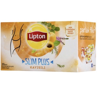 Lipton Slim Plus Apricot Herb /ชาแอปริคอท ชาตุรกี lipton ชาสมุนไพรผลไม้ ช่วยเรื่องขับถ่าย อาการท้องผูกและช่วยลดไขมัน