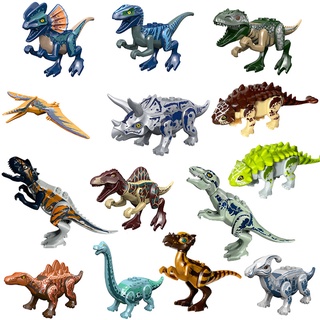 ของเล่นตัวต่อToys ไดโนเสาร์ Jurassic T-Rex Tyrannosaurus Velociraptor ขนาดเล็ก