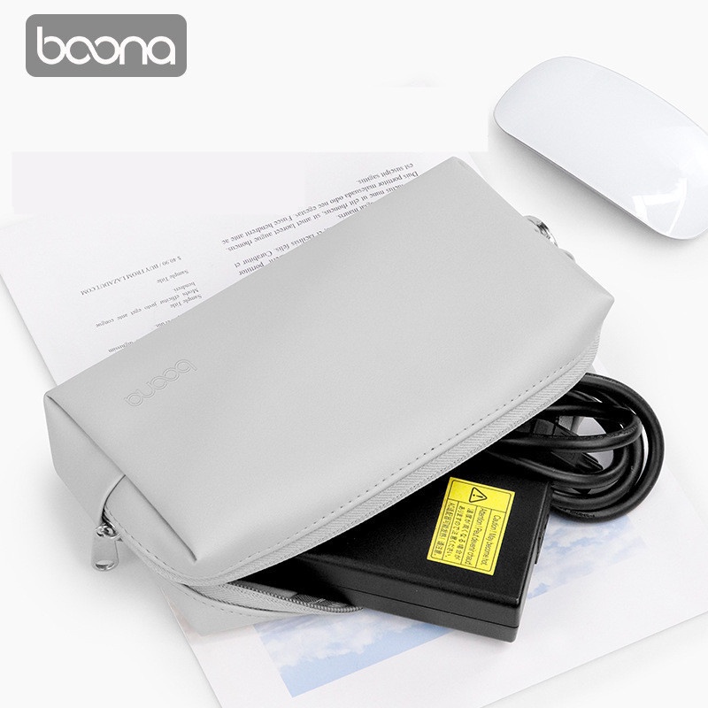 baona กระเป๋าจัดเก็บสาย USB พาวเวอร์แบงก์ สายเมาส์ และโทรศัพท์มือถือ สําหรับเดินทาง