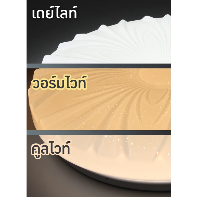 EVE ( ลดล้างสต๊อก ) โคมไฟติดเพดาน แอลอีดี LED เปลี่ยนสีได้ 3 สี รุ่น ICON-S14 ขนาด 36 วัตต์ - รูปที่ 6