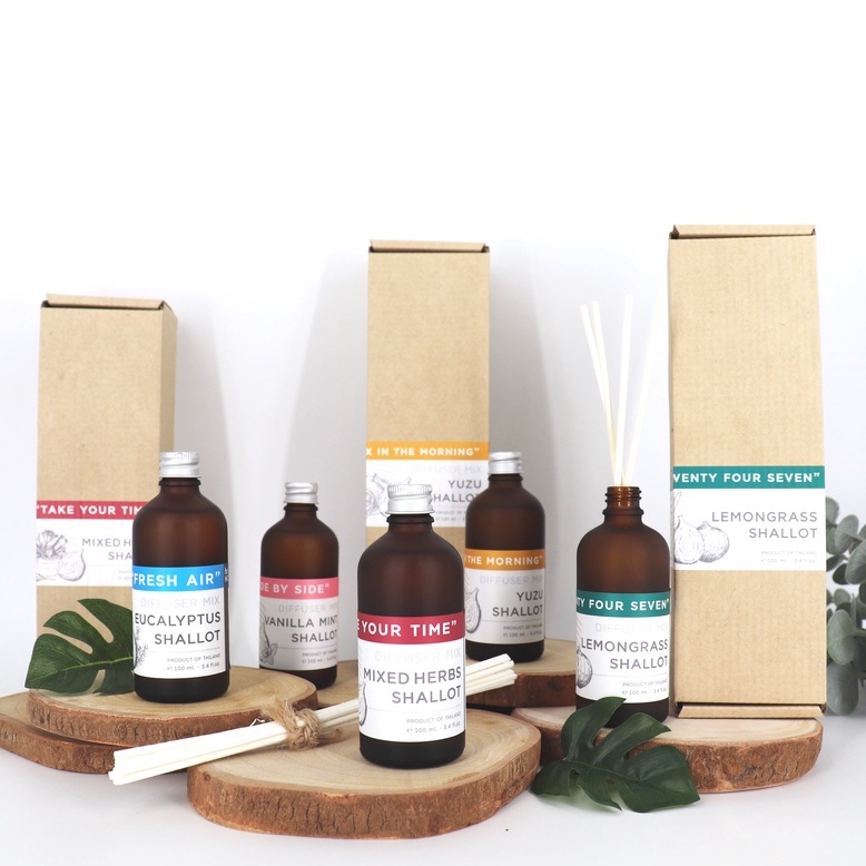 น้ำหอมปรับอากาศ สารสกัดหอมแดง (กลิ่นวนิลา มินต์) 100 ml Diffuser Mix