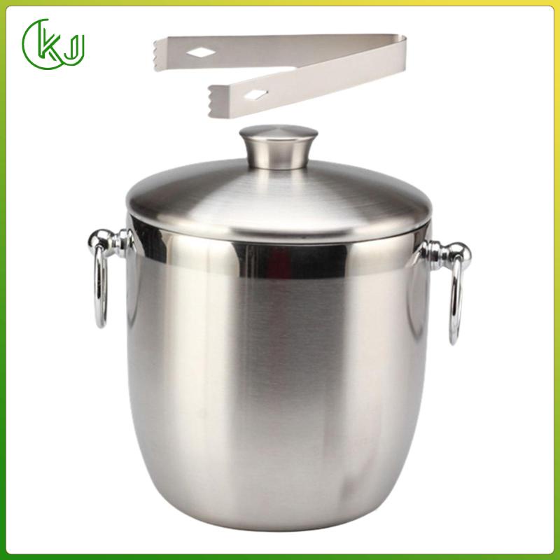 3L Ice Bucket, with Handle Ice Cubes Container for Hotels, Bar, Clubs