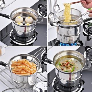 22cm Stainless Steel Multifunction Noodles Cooking Pot Small Frying Pan