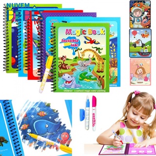 Magic Book of Montessori หนังสือระบายสีน้ํา ของเล่นเพื่อการศึกษา ใช้ซ้ําได้ 1 ชิ้น k1i7