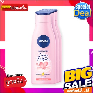 นีเวีย ดิวอี้ ซากุระ ไวท์ โลชั่น ขนาด 200 มล. แพ็ค 3 ขวดNivea Dewy Sakura White Lotion 200 ml x 3