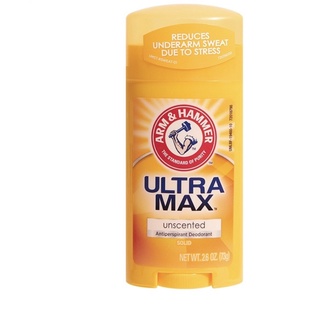 Arm &amp; Hammer Ultra Max Advanced Sweat Control Unscented Antiperspirant Deodorant 73 g.