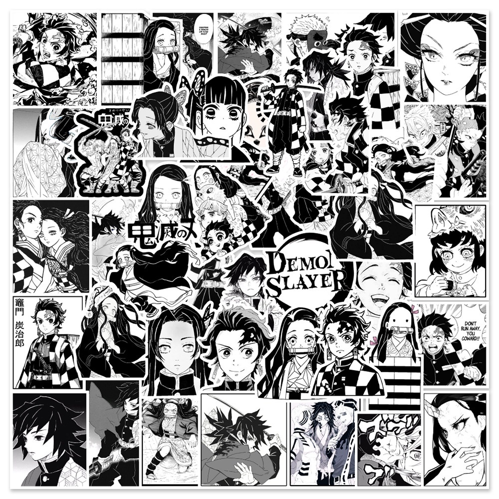 พร้อมส่ง ลายการ์ตูนอะนิเมะ demonslayer鬼滅の刃Kimetsu no Yaiba 50แผ่น กันน้ำ สติ๊กเกอร์ ใช้ซ้ำได้ กระโปรงหลังรถ โทรศัพท์มือ