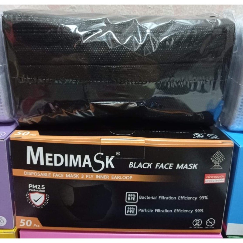 Medimaskสีดำพร้อมส่ง