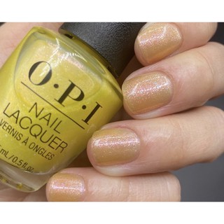 พร้อมส่ง OPI Raydiance  สีเหลืองอ่อนกลิตเตอร์รุ้งโฮโลแกรมวิ้งๆ ทาวิ้งเดี่ยวหรือทาทับเป็นท๊อปจับคู่กับสีอื่นก็สวย แท้💯