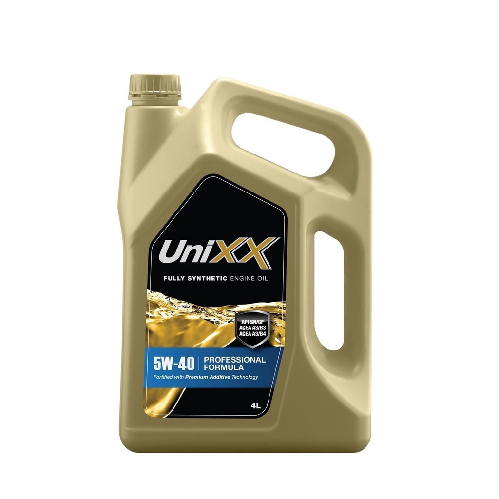 UniXX 5W-40 น้ำมันเครื่องสูตรสังเคราะห์แท้ ขนาด 4 ลิตร