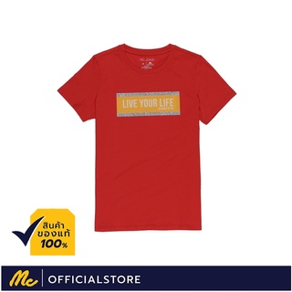 Mc Jeans เสื้อยืดคอกลม ผู้หญิง แขนสั้น สีแดง MTTZ245