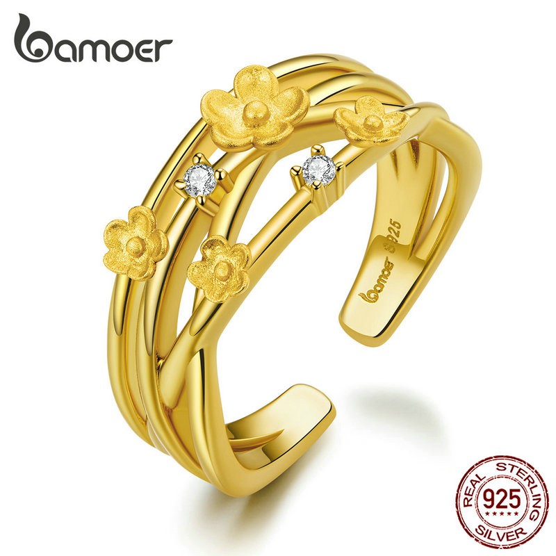 BAMOER Love Flower Ring 925 Silver BSR081