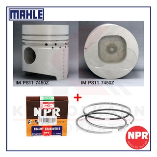 MAHLE ลูกสูบ+แหวน NPR สำหรับ ISUZU JCM79, NPR59, NKR57 รุ่นเครื่อง 6BB1, 4BB1