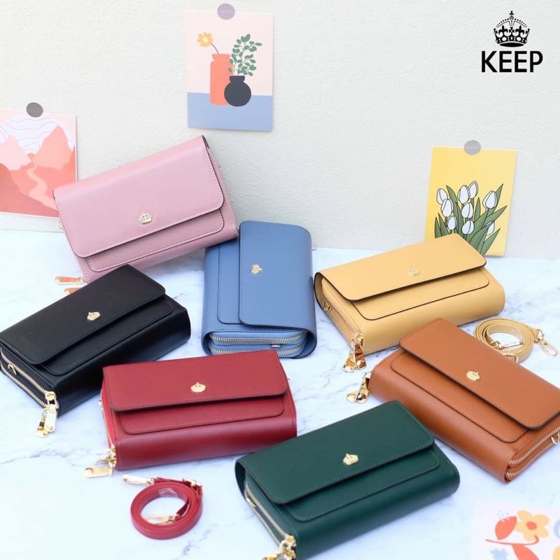 ของแท้💯 กระเป๋าสตางค์ใบยาว KEEP ‘ Lucky ‘ wallet Collection 1  กระเป๋าสตางค์รับทรัพย์