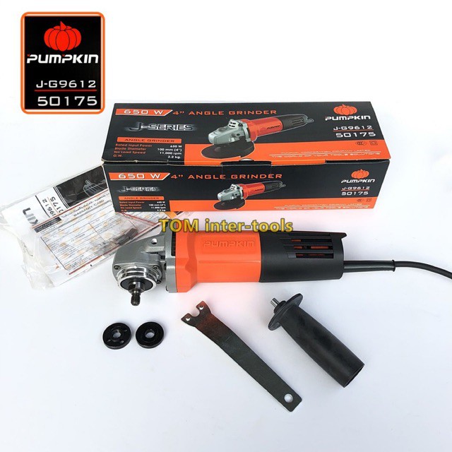 เครื่องเจียร หินเจียร Pumpkin 4นิ้ว J-G9612 รุ่นใหม่ล่าสุด(โลโก้นูน)  เครื่องเจียรไฟฟ้า  เครื่องเจีย