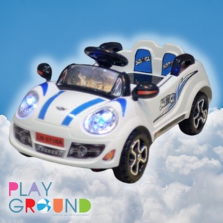 Playground รถแบตเตอรี่เด็ก มินิจัสติน รถเด็กนั่งบังคับรีโมท Mini Justice รถแบตรถไฟฟ้า รถแบตไฟฟ้า ของเล่นเด็ก