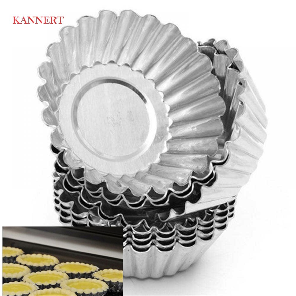 เบเกอรี่เครื่องมือ10c Egg Tart Mold Cake Aluminium Alloy Tart Mould