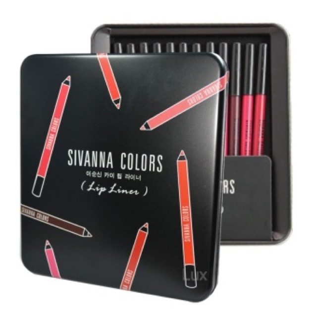 Sivanna Colors Lip Liner ดินสอเขียนขอบปาก ซีเวียน่า 12 เฉดสี (1 กล่อง)