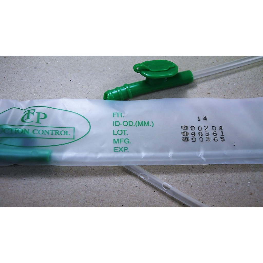 สายดูดเสมหะ TCP ชนิดมี Control เบอร์ 14, 1 ห่อ (= 50 เส้น) [ TCP _ Suction Catheter with Control No.14, = 50 pieces ]