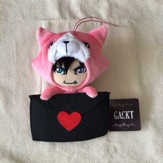 GACKT Gakucchi Love Letter Envelope FuRyu mascot Strap Plush Toy Doll (Pink), FuRyu แท้