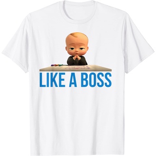 เสื้อยืดผ้าฝ้ายพรีเมี่ยม เสื้อยืด พิมพ์ลาย The Boss Baby Like A Boss