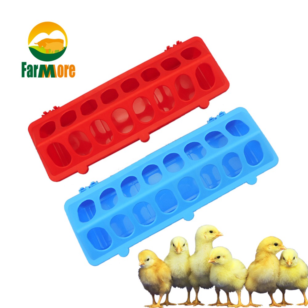 Clamshell สัตว์ปีก Ground Feeder 16 หลุมพลาสติกนกกระทา Pigeon Bird สัตว์ปีก Feeding เครื่องมือไก่ Feed Bucke