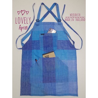 ผ้ากันเปื้อน ลายจุดน่ารัก 🇹🇭 Apron Lovely มีหลายสี ผลิตใน ประเทศไทย Made in Thailand.