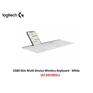 Logitech Bluetooth และคีย์บอร์ดไร้สาย Multi-Device K580 Slim Off White (อังกฤษ)