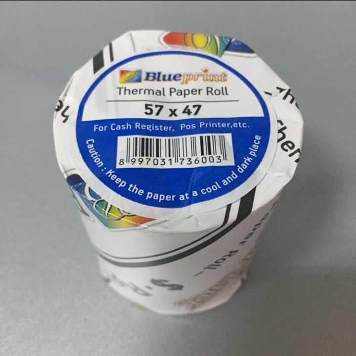 Blueprint 1 ชิ้น Thermal stroke blueprint พรีเมี่ยม 57x47 bp กระดาษความร้อนใบเสร็จ 57 x 47 เครื่องพิ
