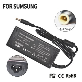 อะแดปเตอร์ Samsung Adapter 19V/3.16A 5.5 x 3.0mm(Black)ฟรีสายไฟ อะแดปเตอร์สำหรับโน๊ตบุ๊คคอมพิวเตอร์ซัมซุง