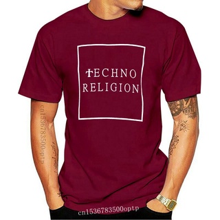 เสื้อยืดผ้าฝ้าย เสื้อยืดลําลอง แขนสั้น พิมพ์ลาย techno religion techno religion techno techno สําหรับผู้ชาย 534815