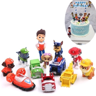 ชุดของเล่นฟิกเกอร์ Paw--Patrol Pvc สําหรับเด็ก 12 ชิ้น