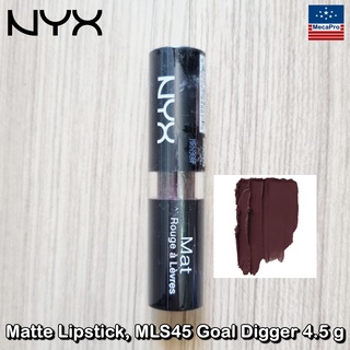 NYX® Matte Lipstick, MLS45 Goal Digger 4.5 g นิกซ์ ลิปสติก เนื้อแมตต์ ติดทนนาน Long-Lasting