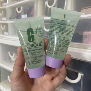 Clinique Liquid Facial Soap Mild ขนาดทดลอง 30ml ผิวแห้ง