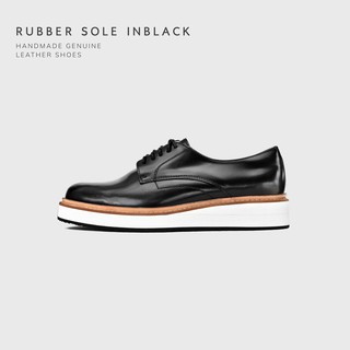 KEEPROAD รองเท้าหนังแท้ รุ่น RUBBER SOLE INBLACK ทรง Derby