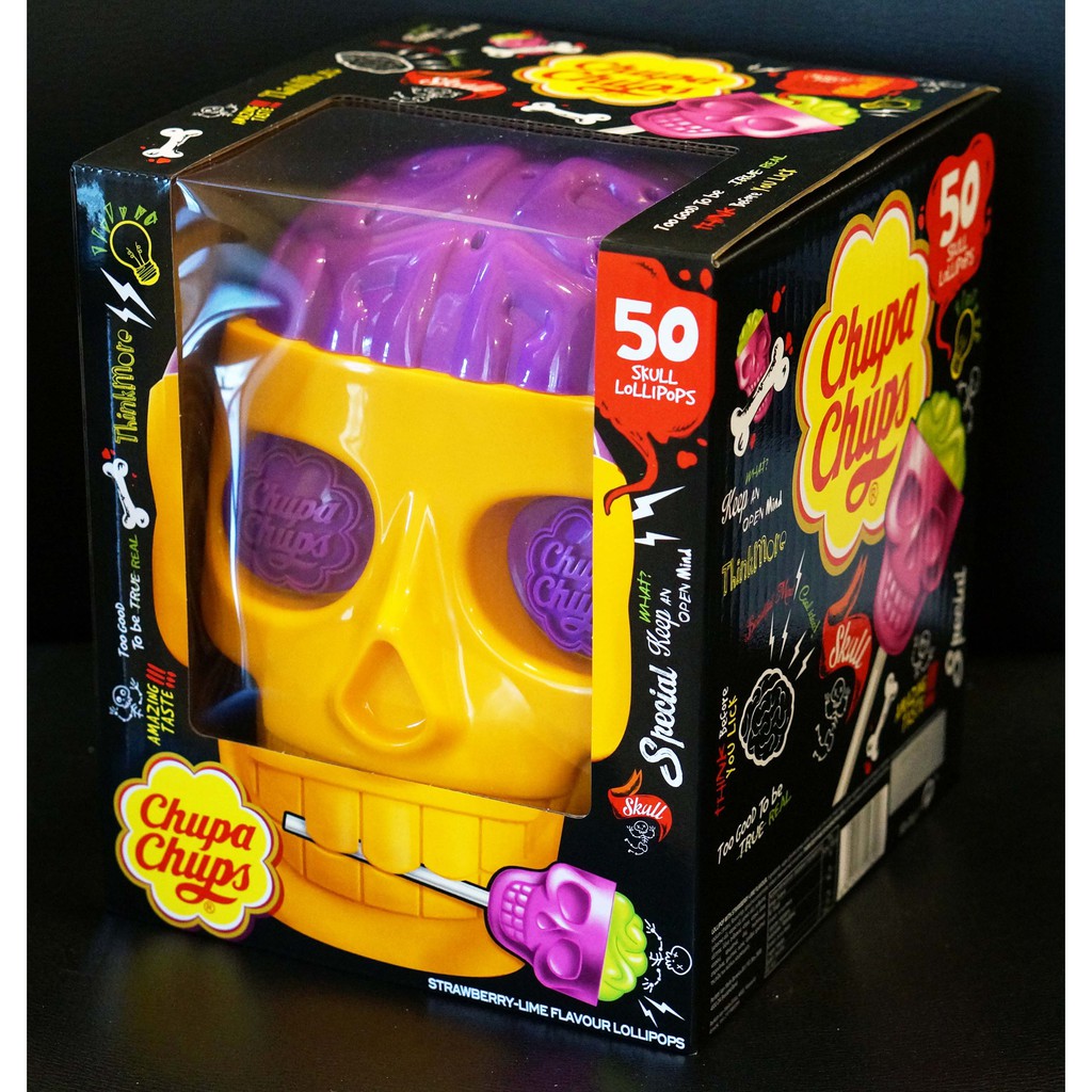 Chupa Chups Skull+50 Loliopop หัวกะโหลก จูปาจุ๊ปส์  อมยิ้ม limited ปี 2020 ใหม่ พร้อมกล่อง