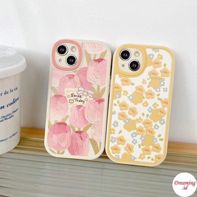เคสโทรศัพท์มือถือ แบบนิ่ม ลายดอกมะลิ และดอกทิวลิป สําหรับ OPPO A98 A96 A95 A94 A93 A92 A91 A79 A78 A77S A76 A74 A57 A55 A54 A53 A38 A18 A33 A52 A31 A17 A16K A15S