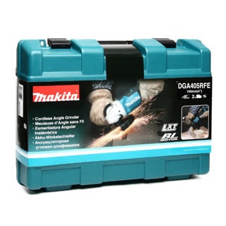 MAKITA เครื่องเจียร์ไร้สาย 4" สวิทซ์บีบ 18V รุ่น DGA405RFE (รวมแบต 18V+18V / แท่นชาร์จ)