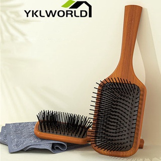 YKLWORLD หวี Aveda หวีผม หวีแปรง 25cm นวดดูแลรากผมเส้นผมหนังศรีษะ หวีนวดศรีษะ แปลงหวีไม้แท้ หวีไดร์ หวีผมตรง Comb Hair Brush