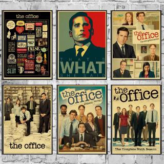 โปสเตอร์กระดาษคราฟท์ พิมพ์ลาย The Office สไตล์วินเทจ สําหรับตกแต่งผนังบ้าน บาร์