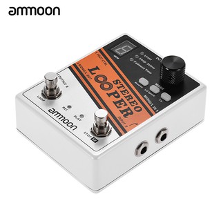 ammoon STEREO LOOPER Loop Record Guitar Effect Pedal 10 Independent Loops