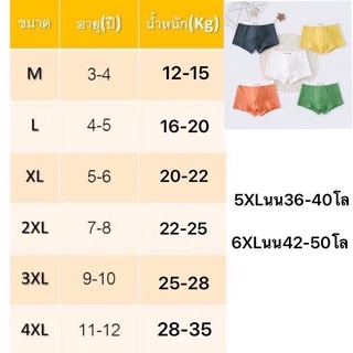 เซ็ตกางเกงในผ้าคอตตอนสำหรับเด็กชาย 5ตัว B505