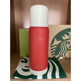 Starbucks Stanley กระบอกน้ำ Holiday White &amp; Red 17oz.