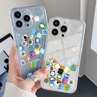 เคสโทรศัพท์มือถือ TPU ใส กันกระแทก ลายโลโก้แอปตลก สําหรับ Xiaomi Redmi Note 11 12 Pro 5G 11S 10 Pro 4G 10S Redmi 12C 11A 10C 9C