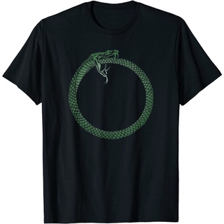 [S-5XL] เสื้อยืด ผ้าฝ้าย แบบนิ่ม พิมพ์ลายงู Ouroboros สไตล์อียิปต์ สําหรับผู้ชาย