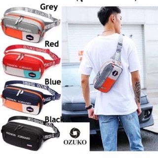 Ozuko Chest Package Bag กระเป๋าสะพายแบบ 3 in 1 ที่สามารถสะพายขึ้นไหล่ คาดอก หรือคาดเอว