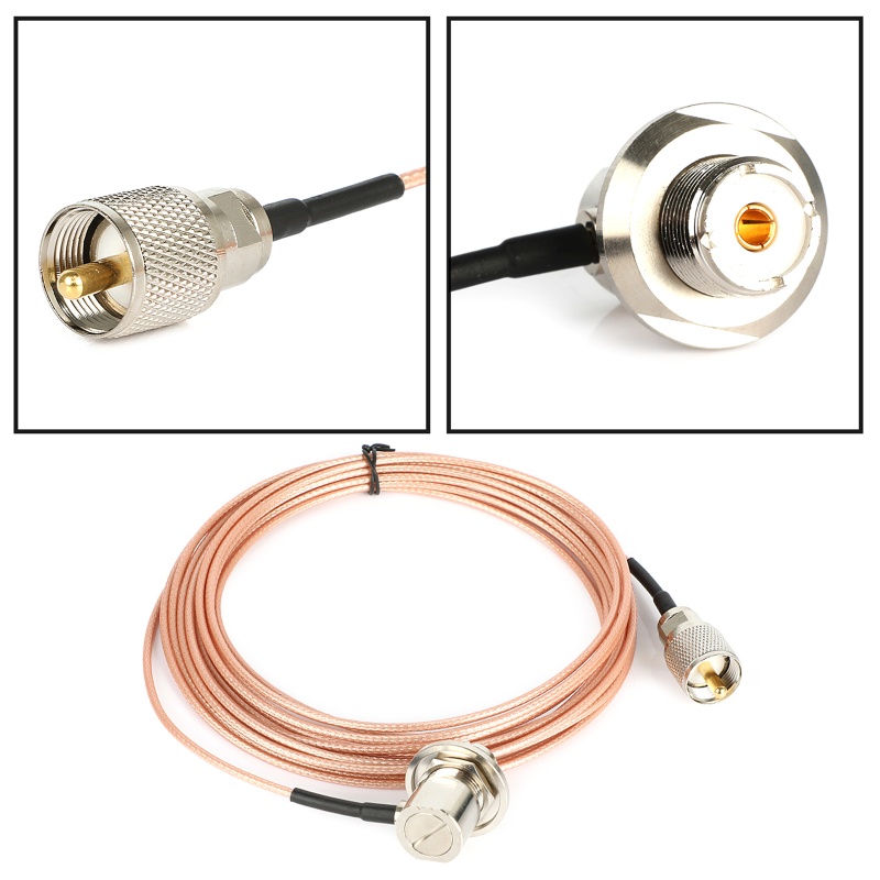 XY 5Meter 316 สายโคแอกเชียล UHF PL-259 สําหรับวิทยุมือถือเสาอากาศ Walkie SC316