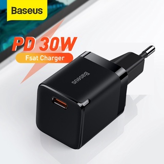 Baseus Gan3 PD Charger 30W USB Type C Fast MIni Charger USB C Quick Charge 3.0 1 พอร์ตชาร์จโทรศัพท์สําหรับ iPhone 13