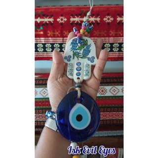 Evil Eye Wall Hanging w/Hamsa ที่แขวนบ้านจากตุรกี