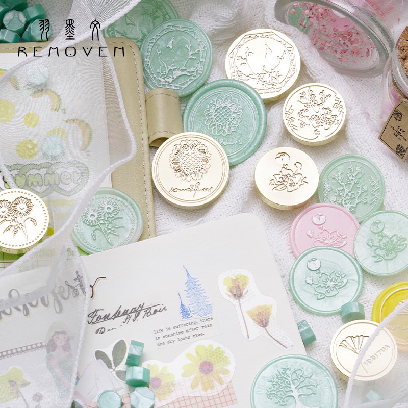 ตราประทับขี้ผึ้ง ลายต้นไม้ สไตล์เรโทร สําหรับตกแต่งซองจดหมาย เชิญงานแต่งงาน
